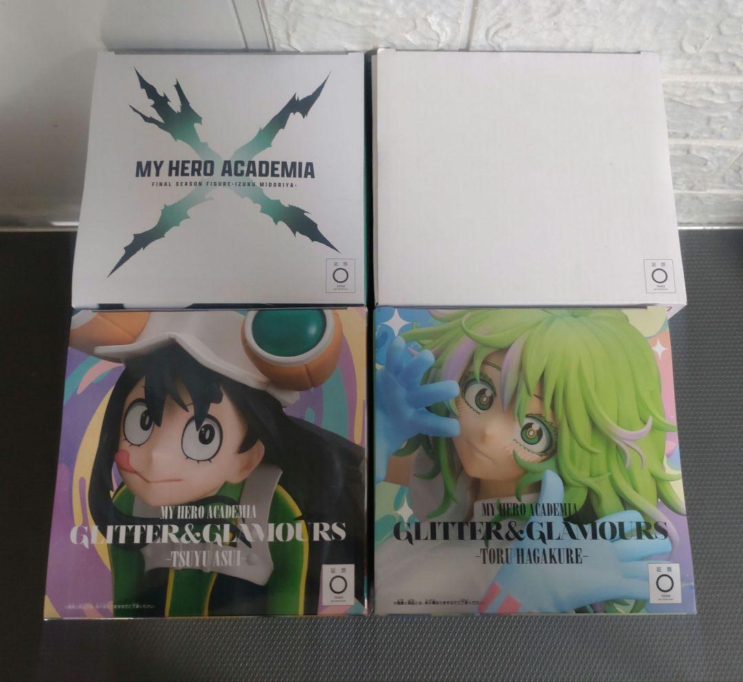 ヒロアカ　フィギュア　葉隠透　蛙吹梅雨　緑谷出久　4体セット　新品未開封