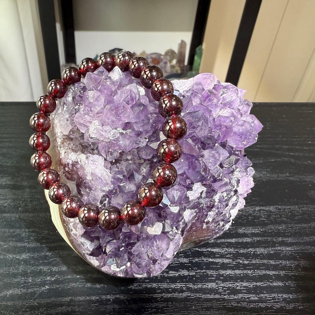 天然石アメジストの原石　置物NO.062611