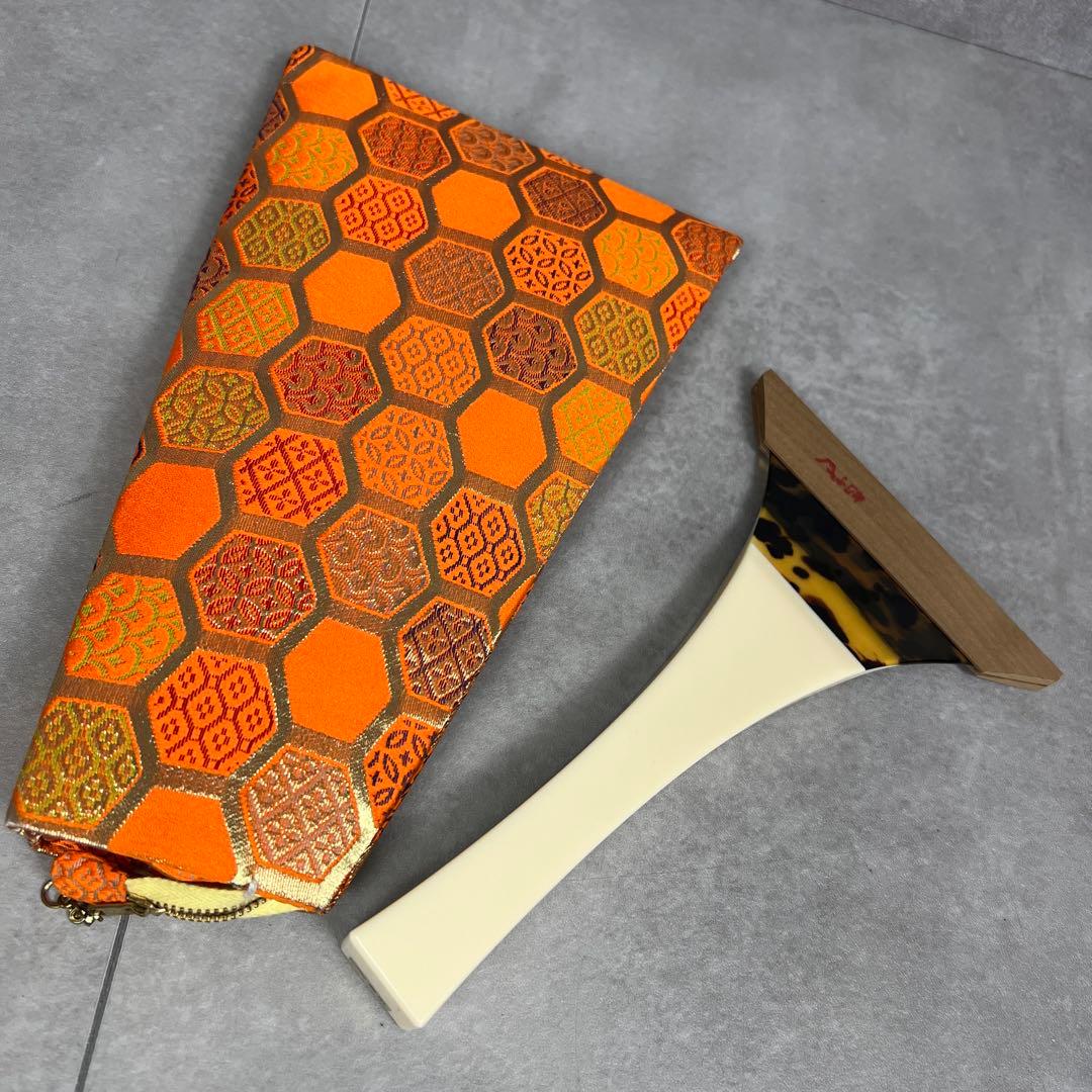 状態良好　先端欠けなし　三味線　津山撥　バチ　天然素材　開き約13cm　地唄