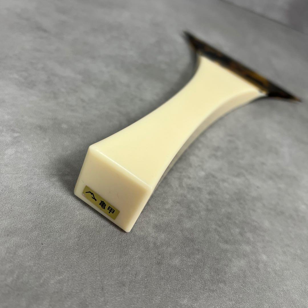 状態良好　先端欠けなし　三味線　津山撥　バチ　天然素材　開き約13cm　地唄