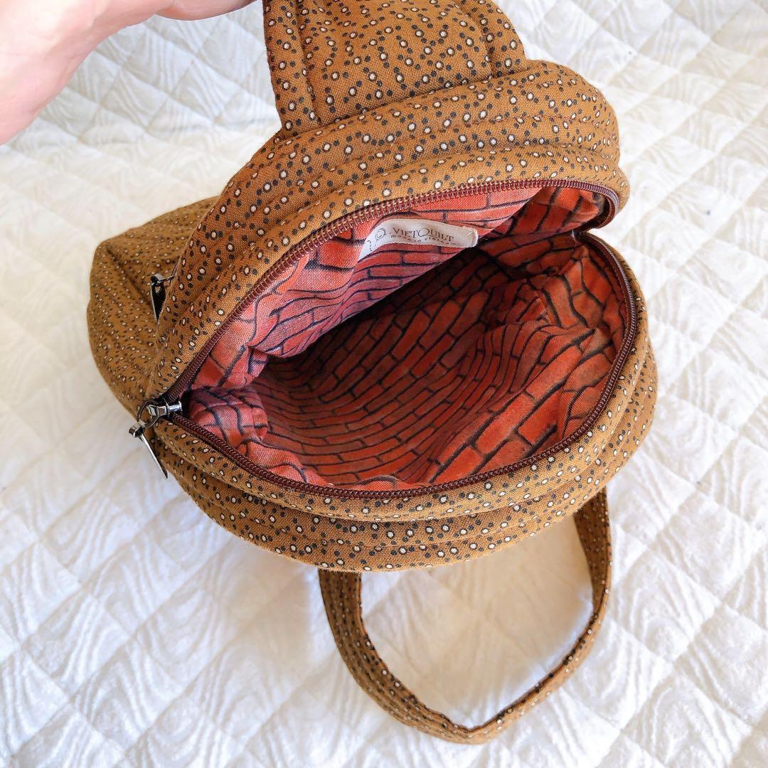 ハンドメイド 幾何学模様 ボディバッグ