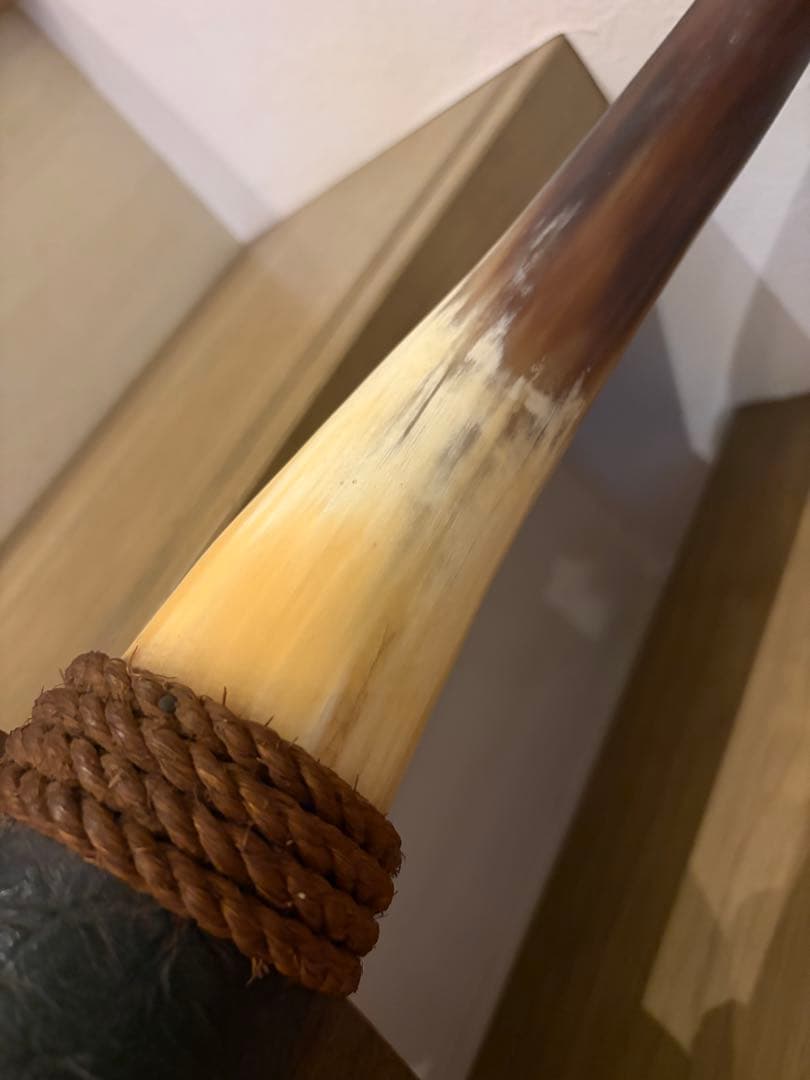 ヴィンテージ テキサスロングホーン 壁掛け オブジェ 80cm 水牛 角 紋章