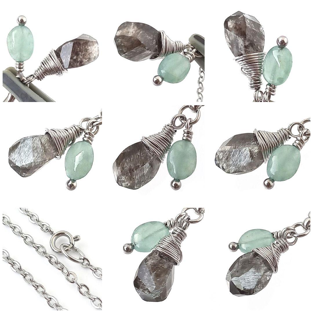 ネックレス｜心の癒やし・対話力向上など｜モスアクアマリン×グランディディエライト