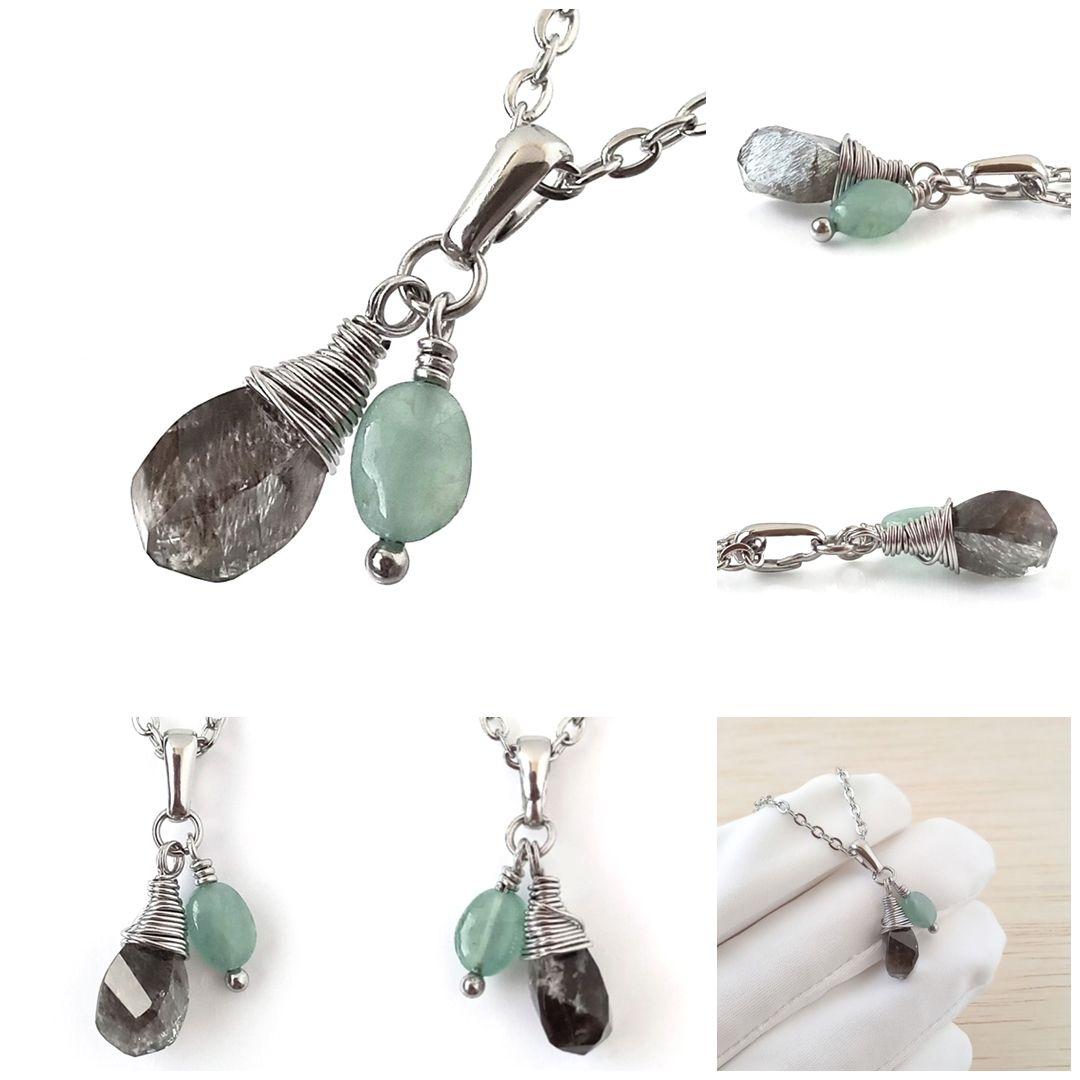 ネックレス｜心の癒やし・対話力向上など｜モスアクアマリン×グランディディエライト