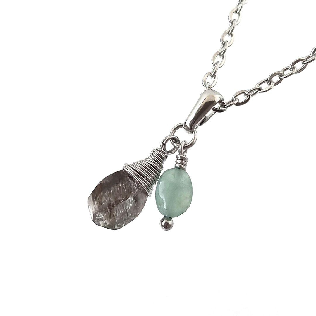 ネックレス｜心の癒やし・対話力向上など｜モスアクアマリン×グランディディエライト