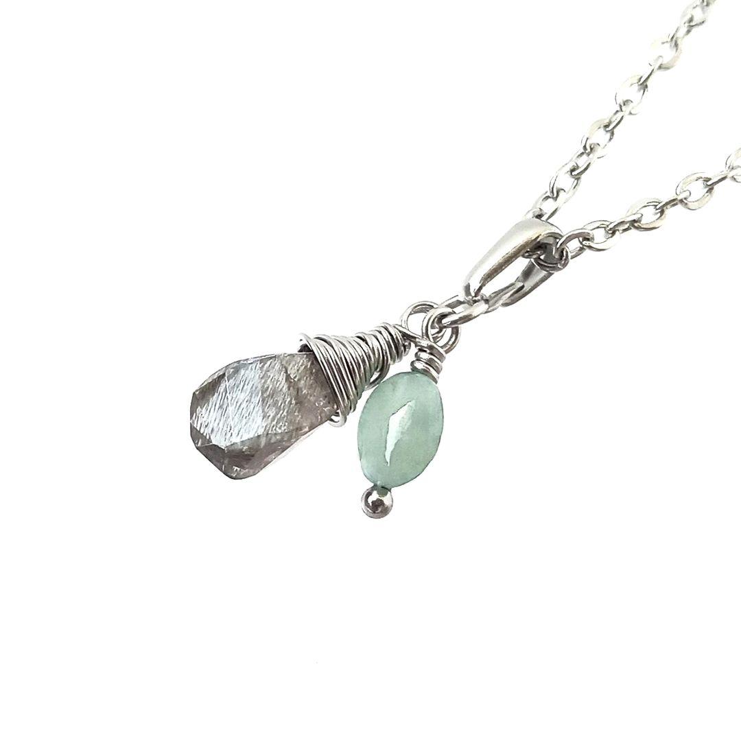 ネックレス｜心の癒やし・対話力向上など｜モスアクアマリン×グランディディエライト