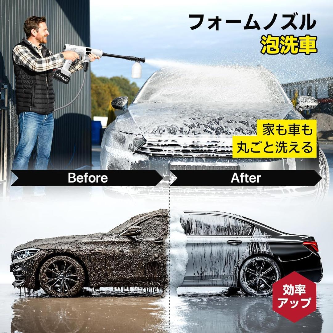 新品 充電式 高圧洗浄機 20000mAh コードレス