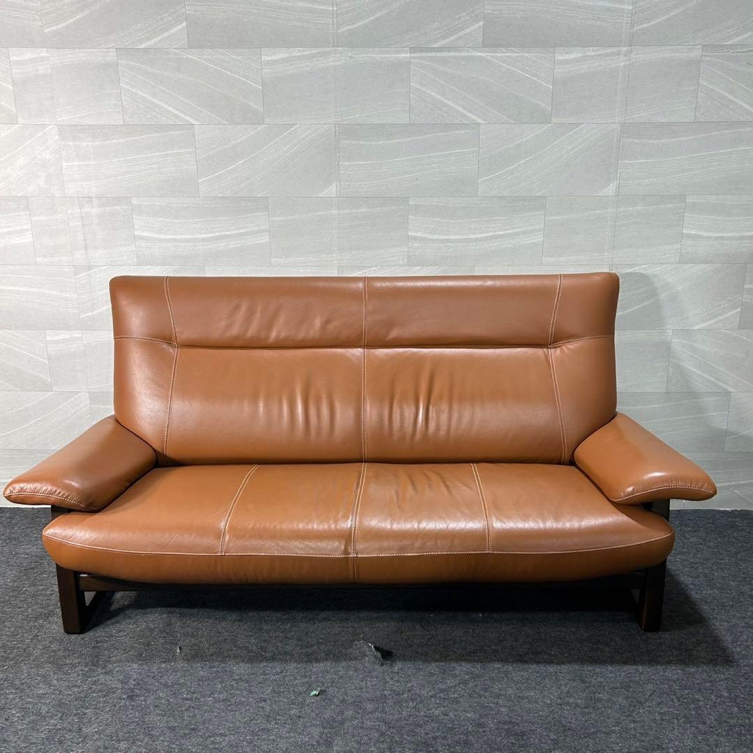 アサヒ木工 ソファ 革張り 3人掛け パンサー 3P おしゃれ 家具 d3928