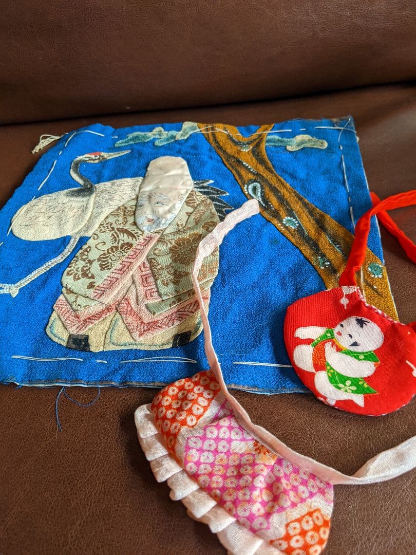 アンティーク・骨董　古い毛植え人形　朕・猫セット　検)市松人形・雛人形