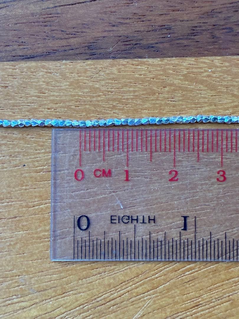 カレンシルバー　ダイヤモンドカットビーズ　70 cm