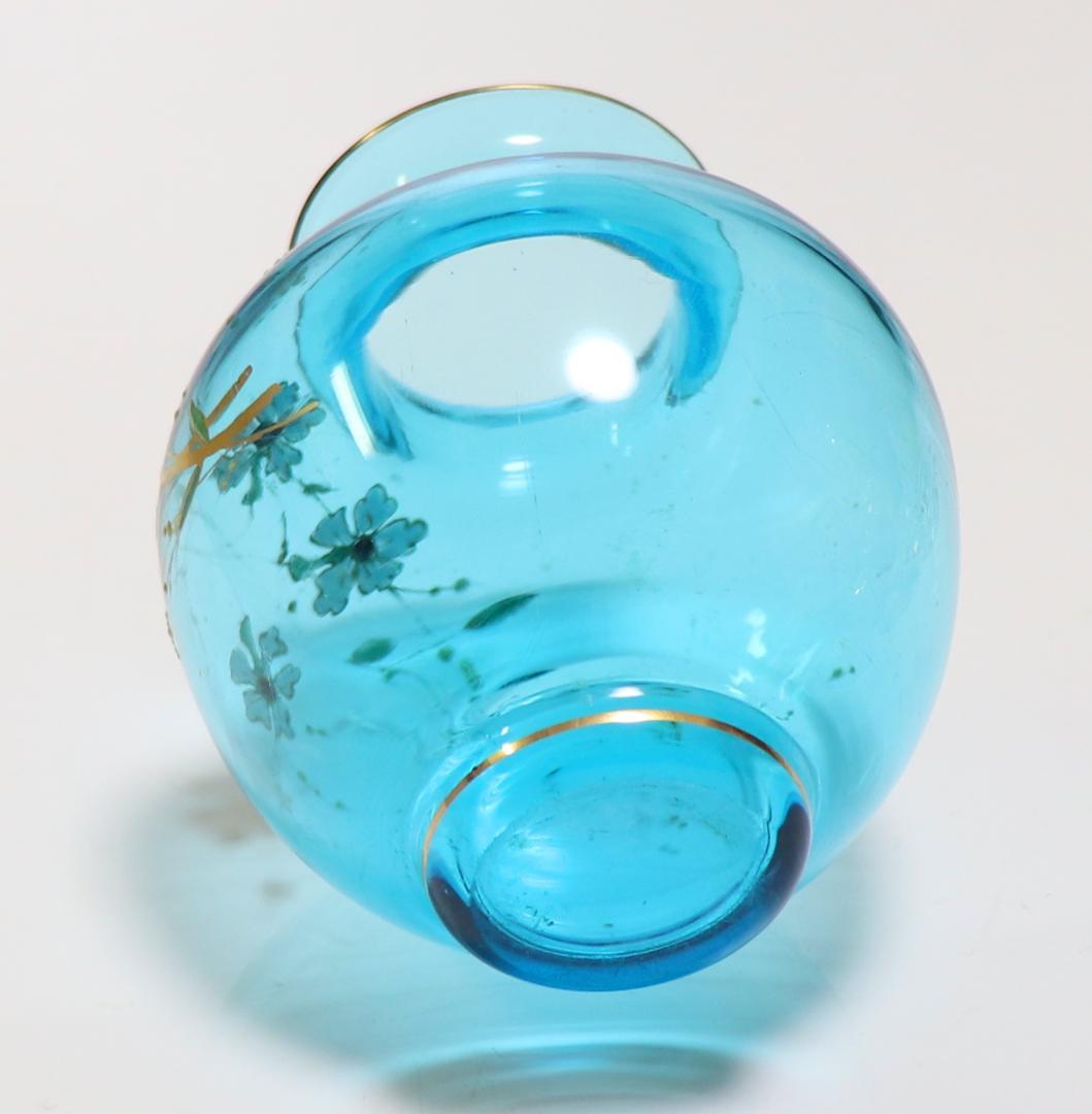 オールド・バカラ 19世紀 幻の蒼金彩 ジャポニスム 金彩エナメル装飾 壺 花瓶