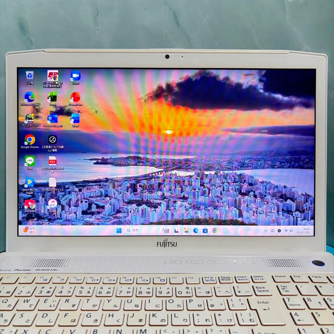 【高性能Core i7】【Office付‼】富士通★メモリ8GB★爆速SSD★