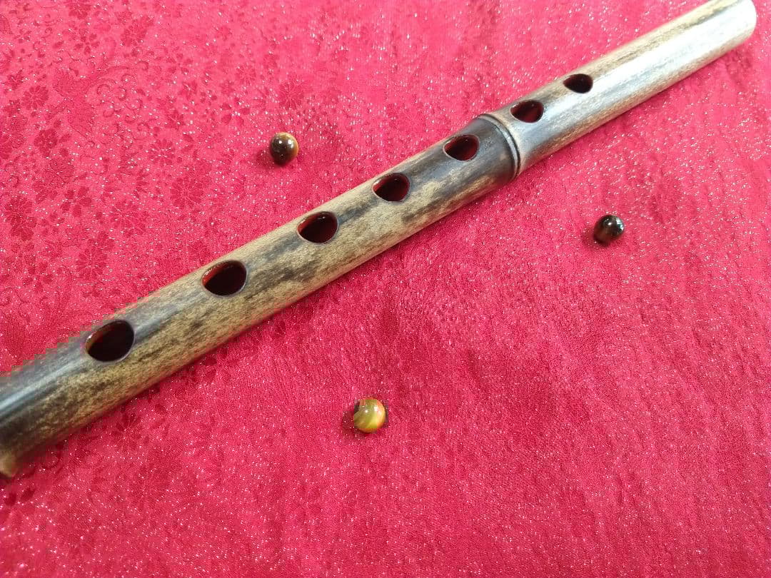 10 極め鳴り　龍首笛　古典調七穴三本調子　金属入り　根岸篠笛工房　参差の笛