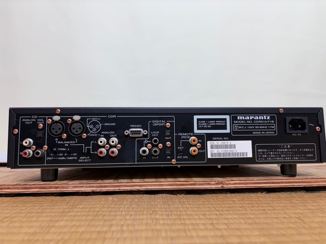 Marantz CDR510 右デッキ再生OK 左トレイ不良　内部清掃済