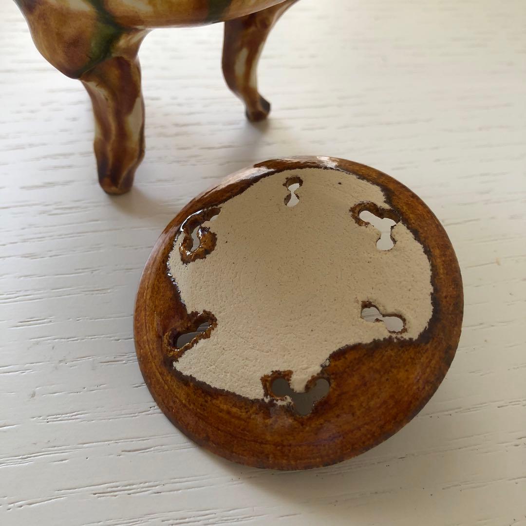 清水保孝　香炉　三彩亀　新品未使用