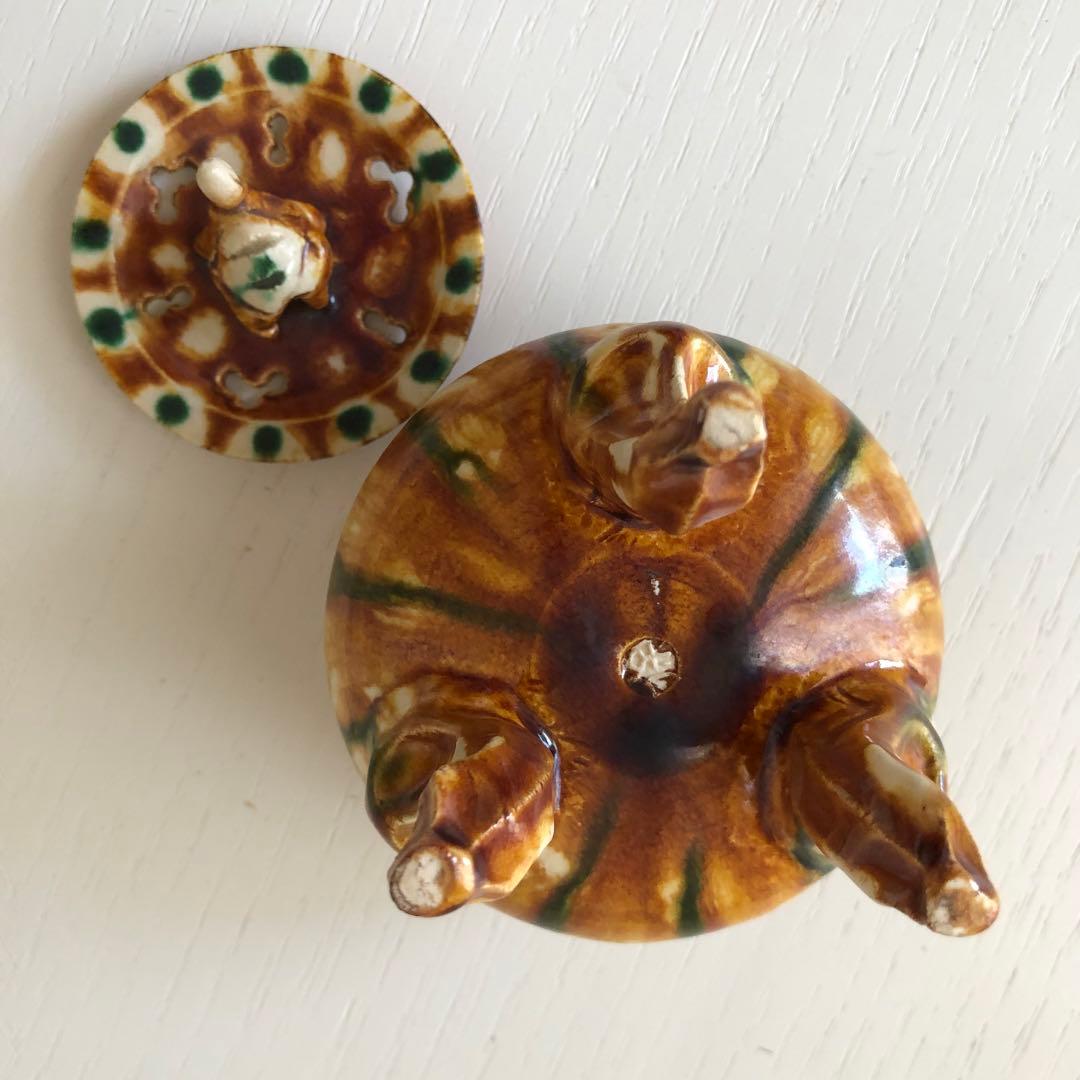 清水保孝　香炉　三彩亀　新品未使用