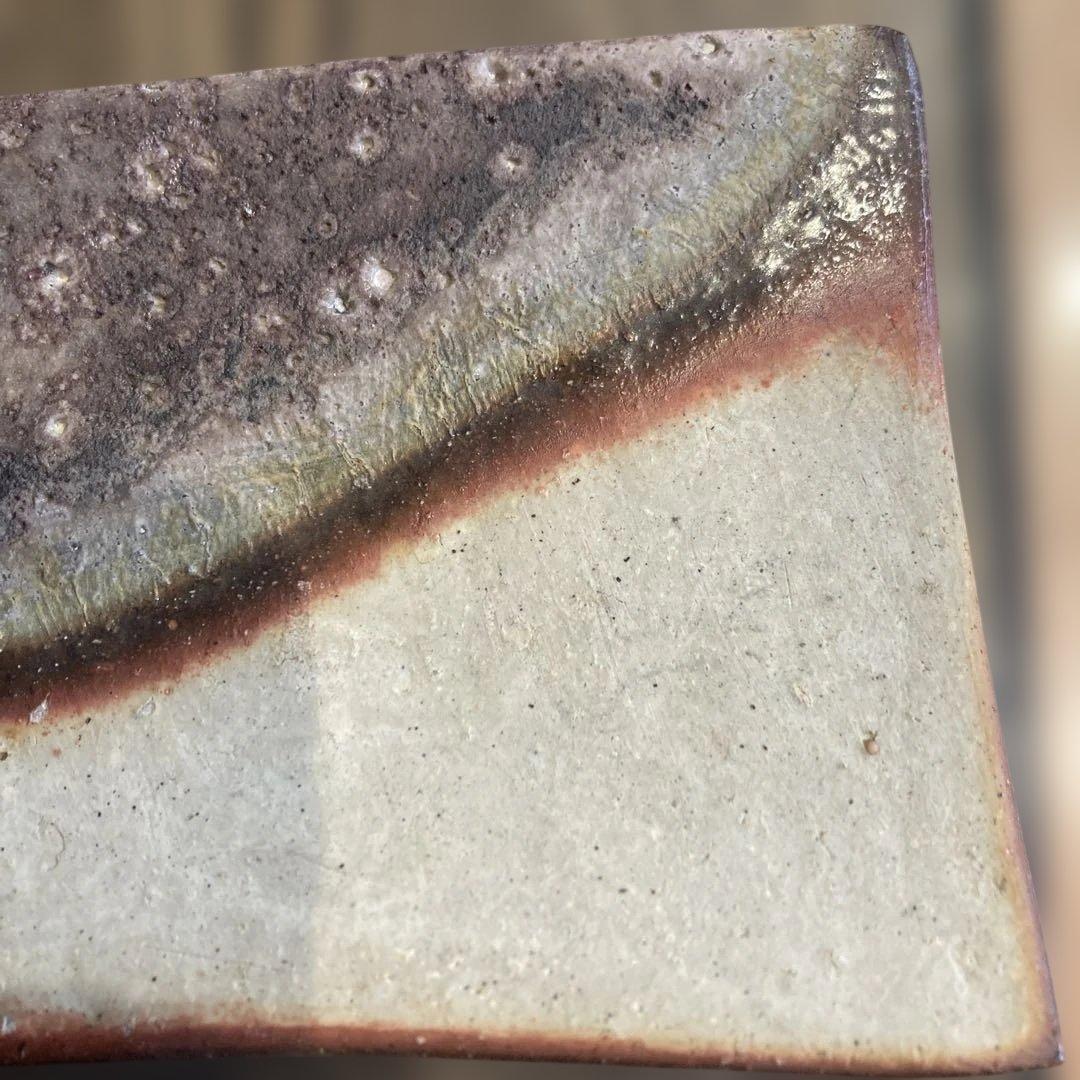 備前焼 川端文男 長角皿 インテリア