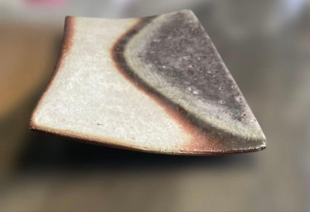 備前焼 川端文男 長角皿 インテリア