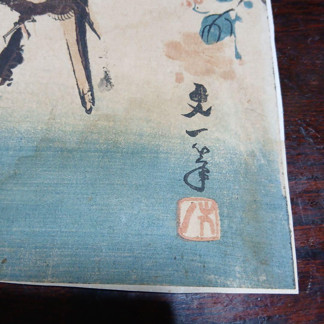 江戸時代　浮世絵　木版画　花鳥画