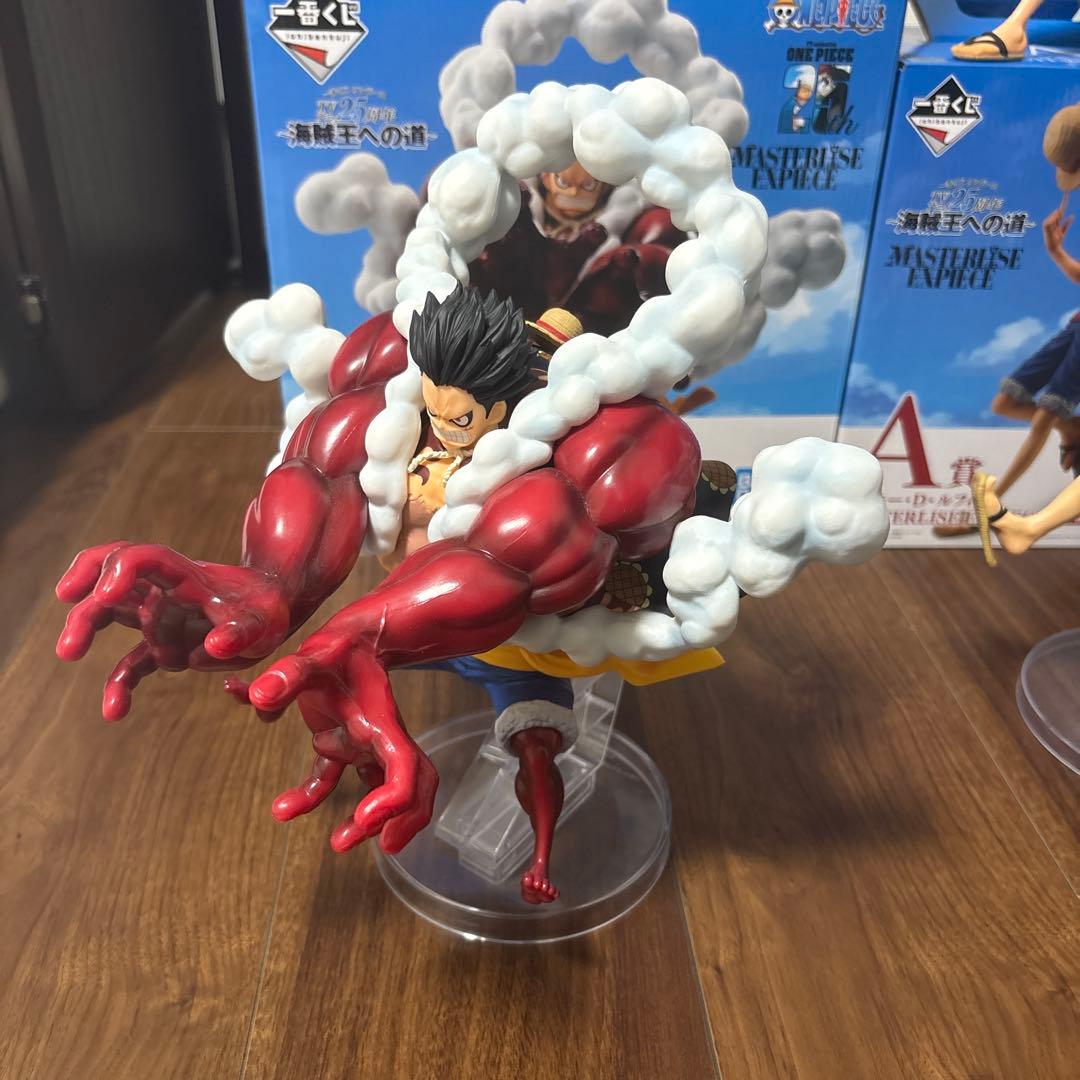 ワンピース海賊王への道　Ａ賞、D賞、ラストワン賞　ルフィフィギュア