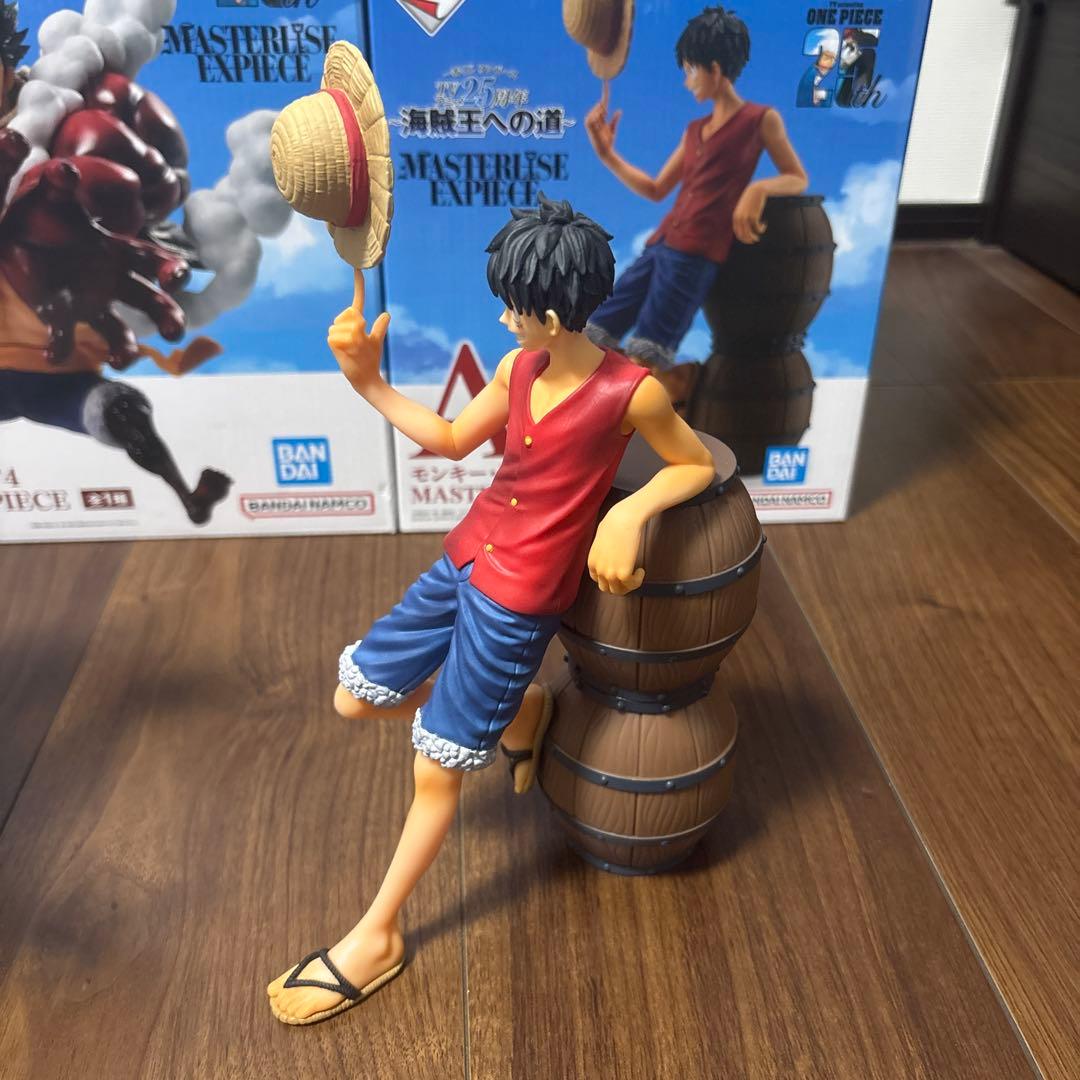 ワンピース海賊王への道　Ａ賞、D賞、ラストワン賞　ルフィフィギュア