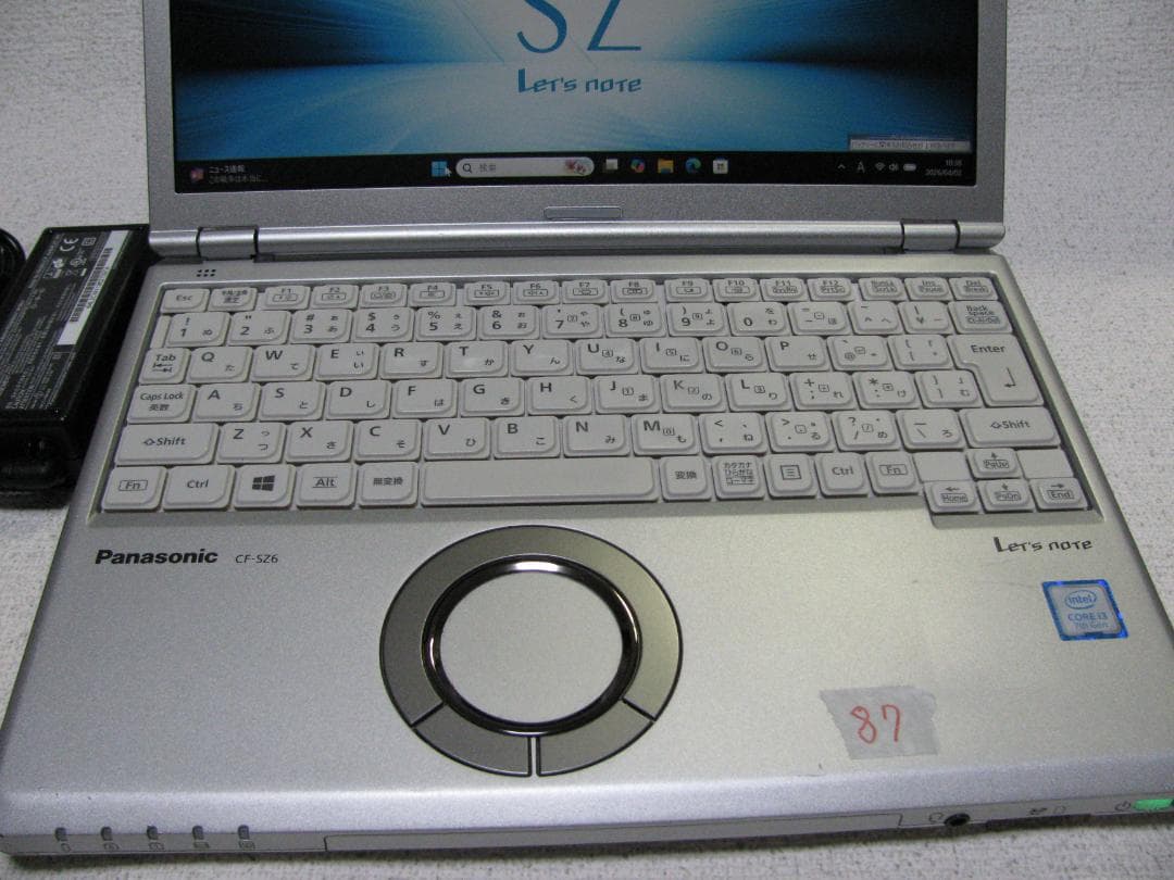 127レッツノートCF-SZ6 i3 8G 256GB win11 オフィス付き