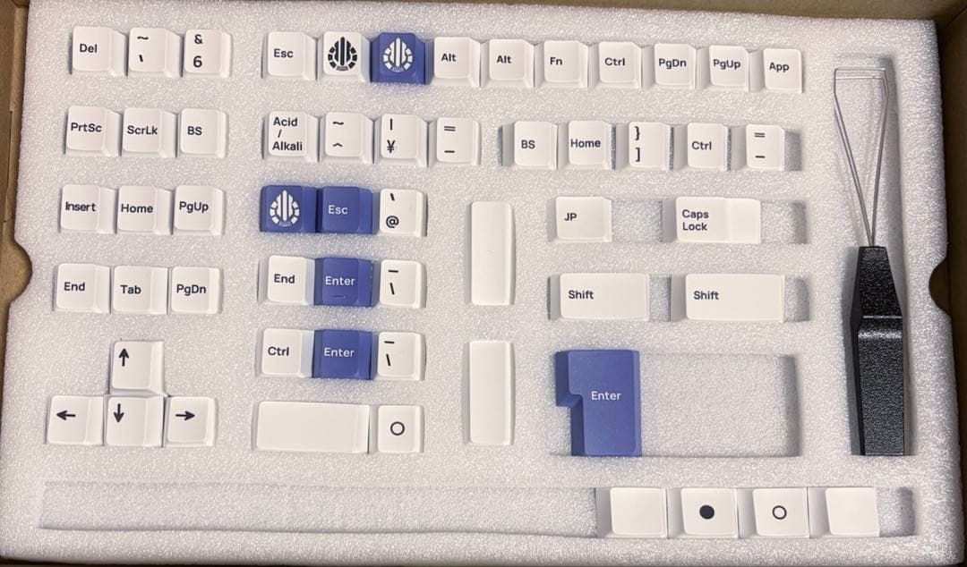 テ*シ様 Acid Caps Standard キーキャップ Gray on W