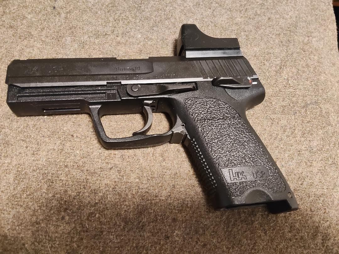 東京マルイUSP(プロサイト付) ガスブロ 雷錘バレル＆紫パッキン 予備マグ3本