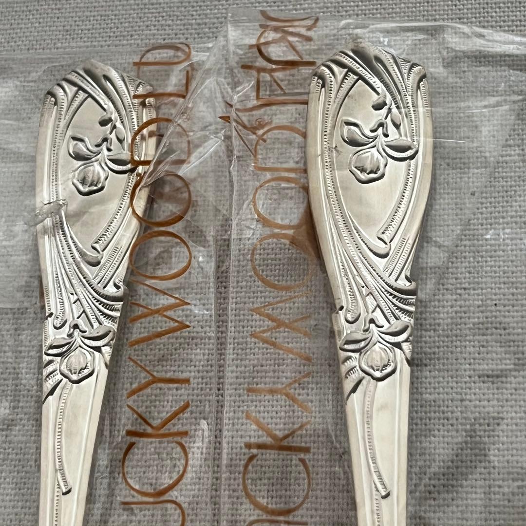 未使用品 ラッキーウッド パリ メッキ厚20μ ティースプーン 6本