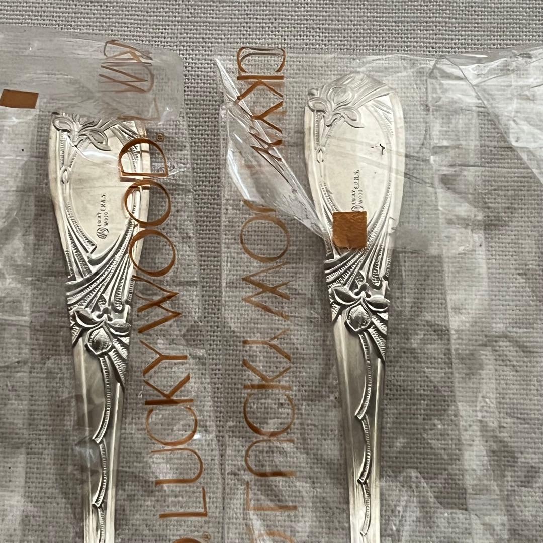 未使用品 ラッキーウッド パリ メッキ厚20μ ティースプーン 6本