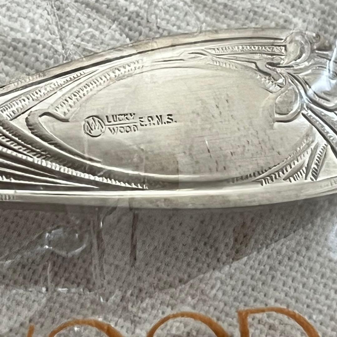 未使用品 ラッキーウッド パリ メッキ厚20μ ティースプーン 6本