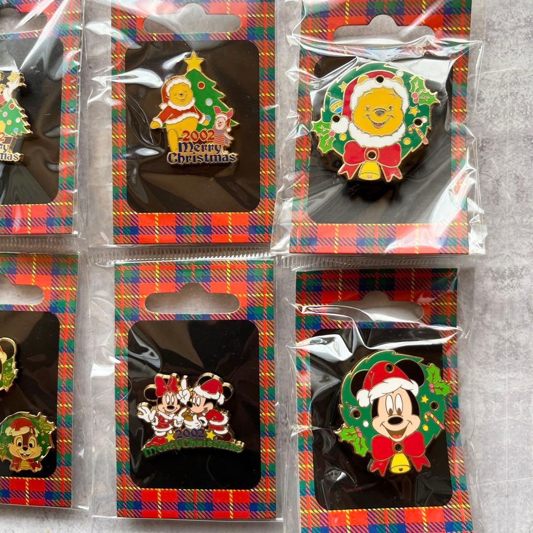Disney クリスマス ピンバッジ ピンズ 8種 レトロ