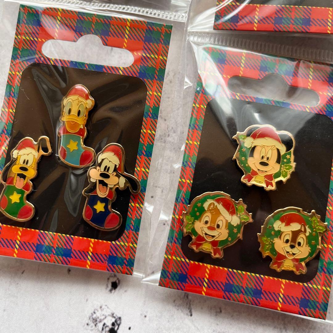 Disney クリスマス ピンバッジ ピンズ 8種 レトロ