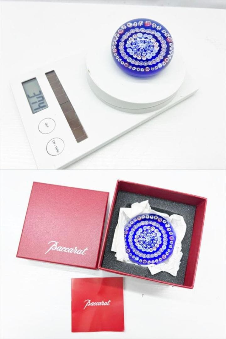 レア　美品　バカラ　ミルフォリ　1997B　ペーパーウエイト　置物　フラワー