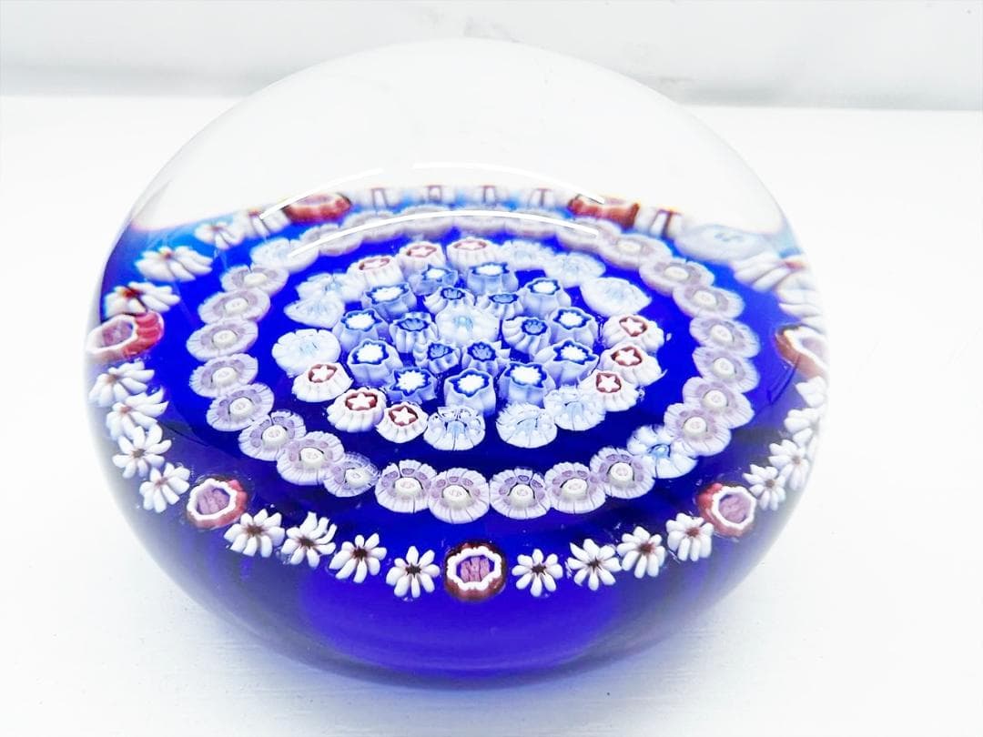 レア　美品　バカラ　ミルフォリ　1997B　ペーパーウエイト　置物　フラワー