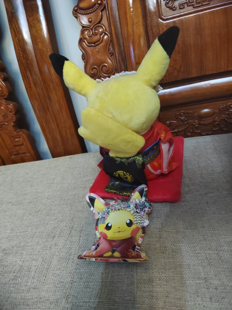 廃盤品タグ付きポケモン京都　舞妓　限定ピカチュウぬいぐるみ　ペア　pokemon
