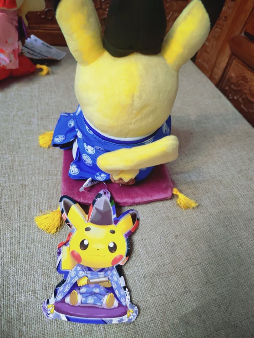 廃盤品タグ付きポケモン京都　舞妓　限定ピカチュウぬいぐるみ　ペア　pokemon