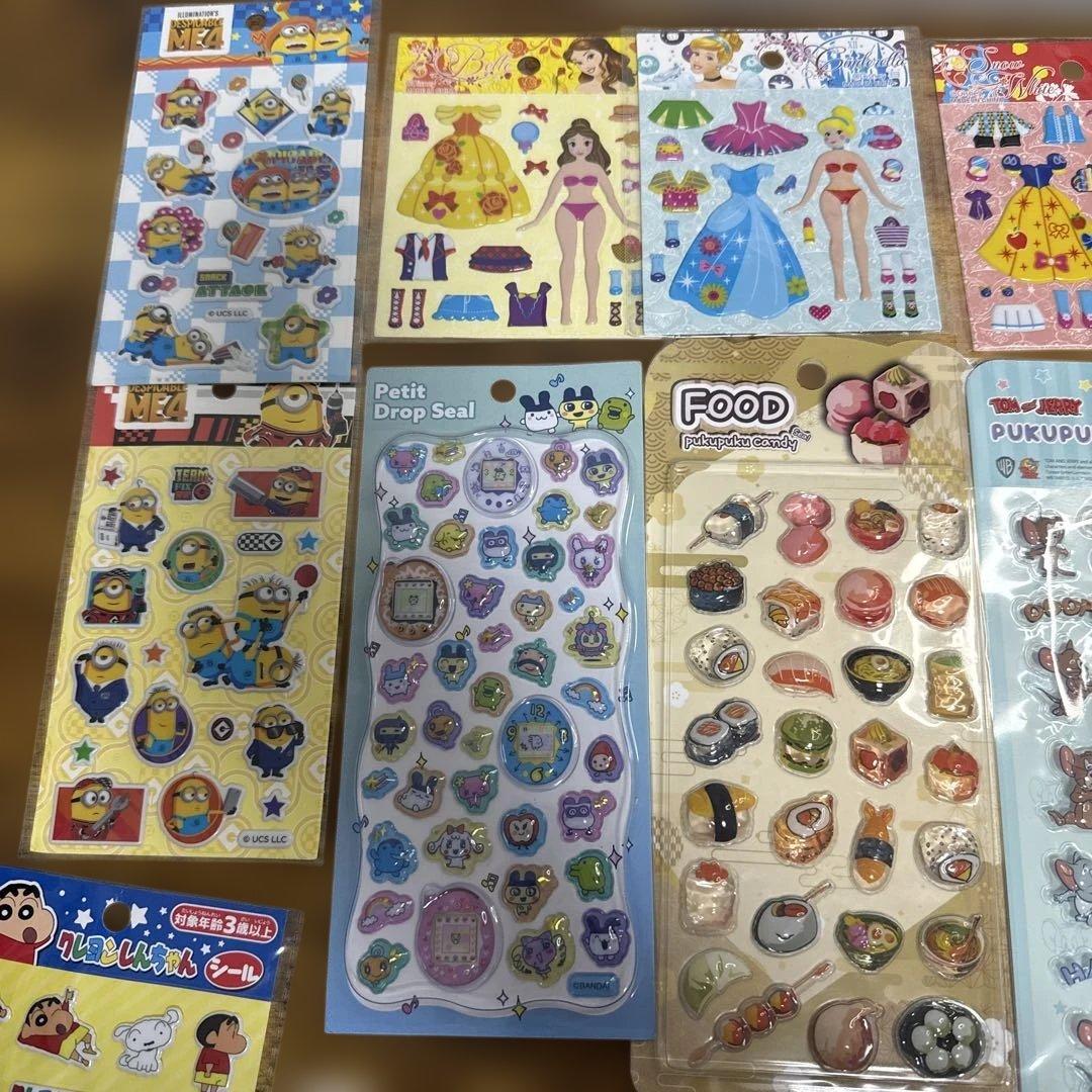 シール17枚セット ひやけキティ ミッフィ たまごっちぷくぷくシール ミニオン