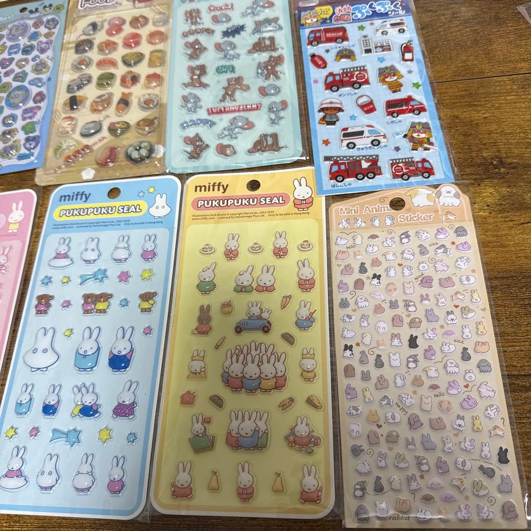シール17枚セット ひやけキティ ミッフィ たまごっちぷくぷくシール ミニオン