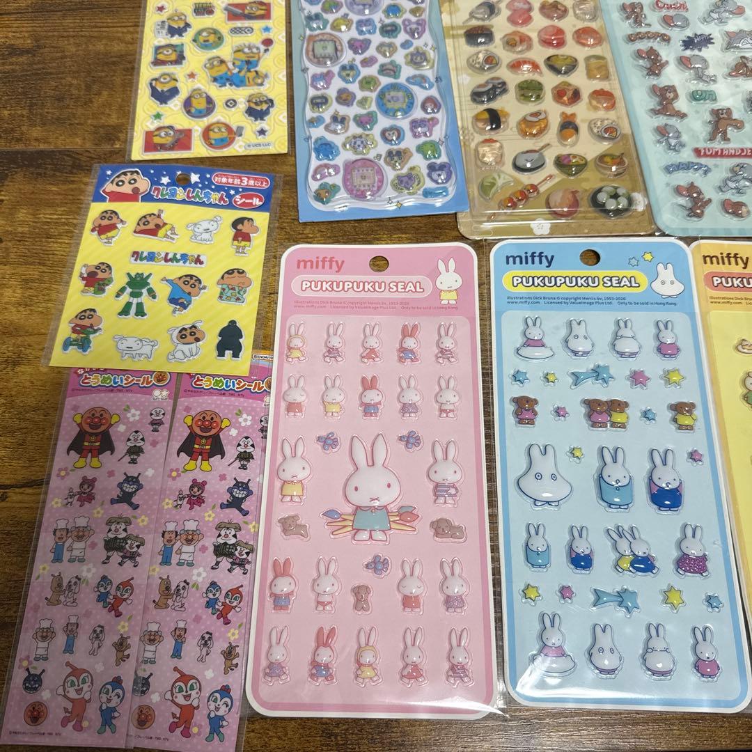 シール17枚セット ひやけキティ ミッフィ たまごっちぷくぷくシール ミニオン