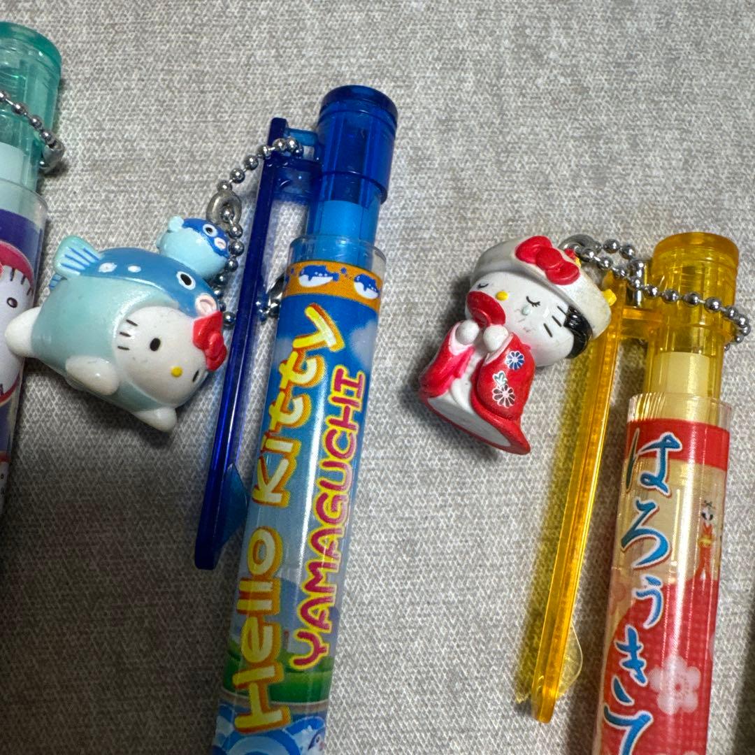 レア　レトロ　ハローキティ ご当地　ボールペン　シャープペン　ストラップ　23本