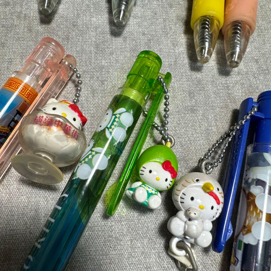 レア　レトロ　ハローキティ ご当地　ボールペン　シャープペン　ストラップ　23本
