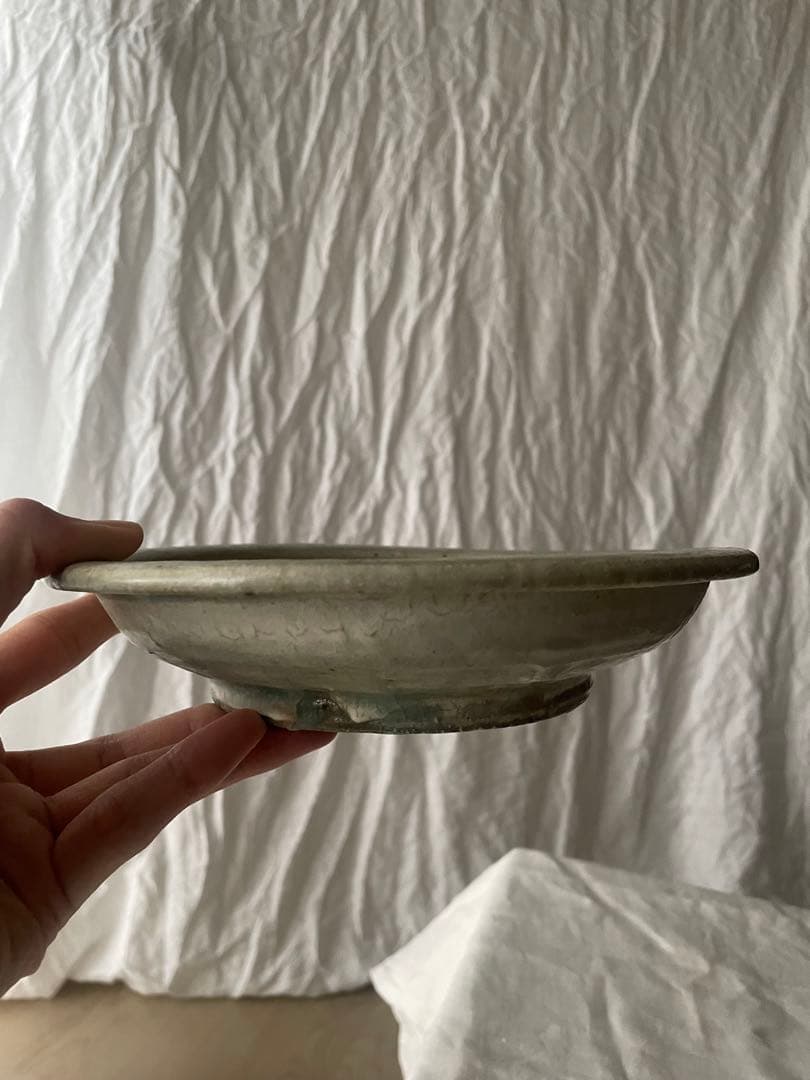 【新品未使用】牛窯 7寸皿 浅鉢のように深さあり 佐藤敬