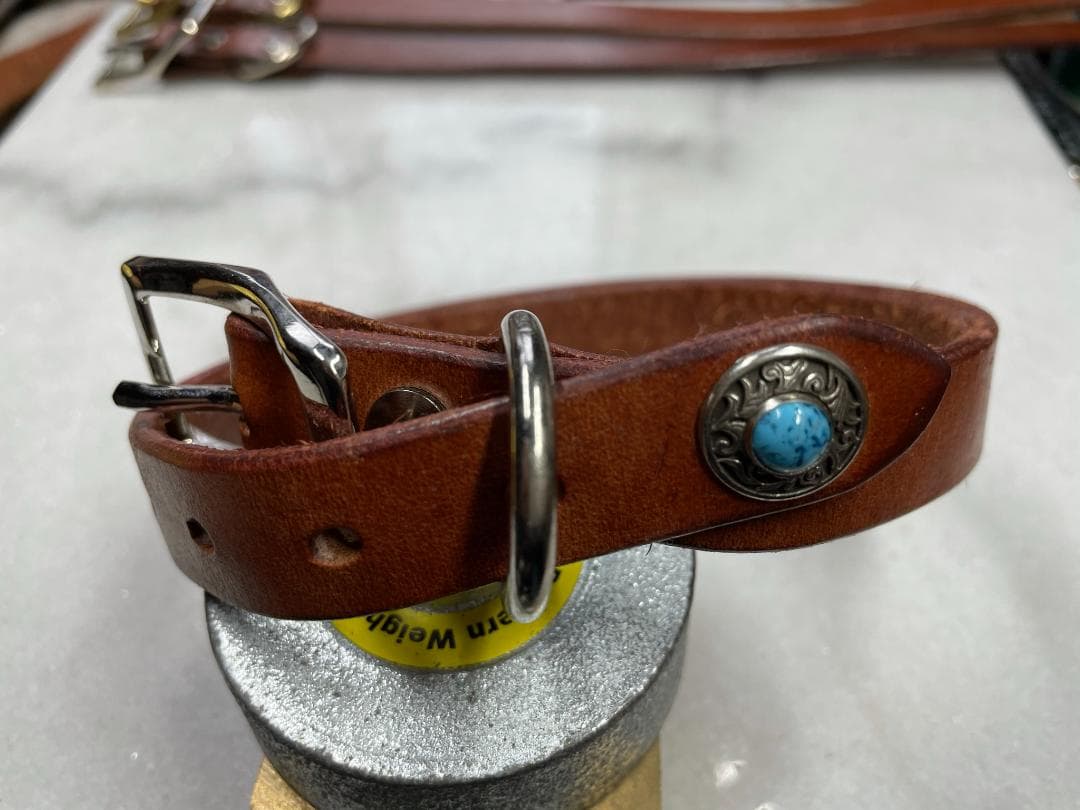 【CDO-HOHG18CBL〈BR〉】犬の首輪〈サイズ「S」〉牛革　人気