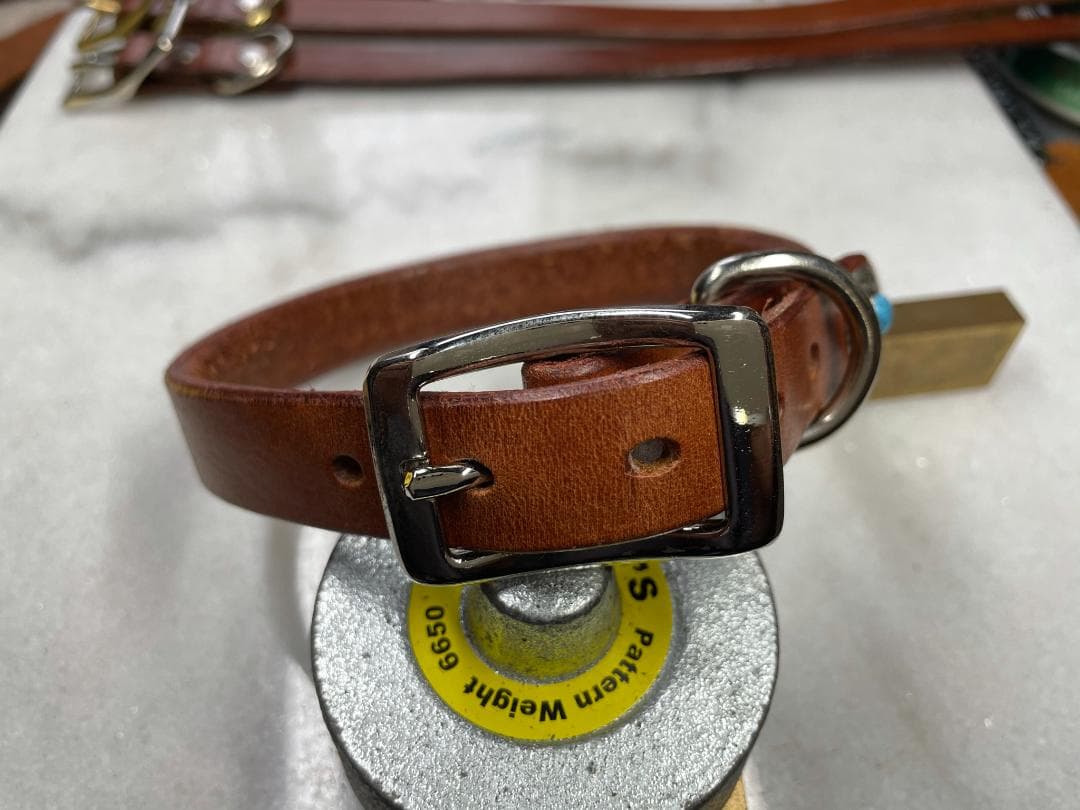 【CDO-HOHG18CBL〈BR〉】犬の首輪〈サイズ「S」〉牛革　人気