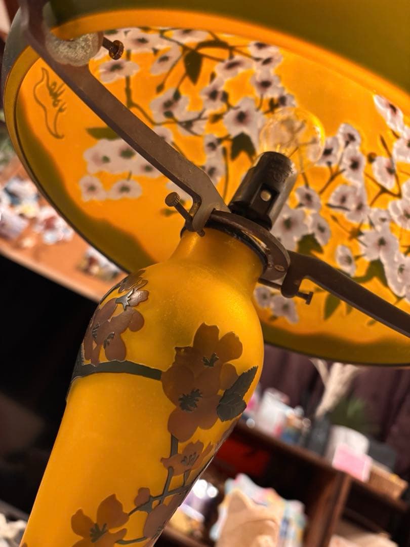 レア傘人気キノコ型✳︎ガレ風スタンドライト　　フロアライト桜模様⭐︎