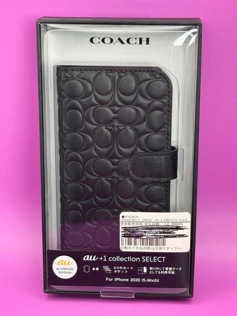 ⭐️正規品⭐️ COACH iPhone12mini ブックケース/Black
