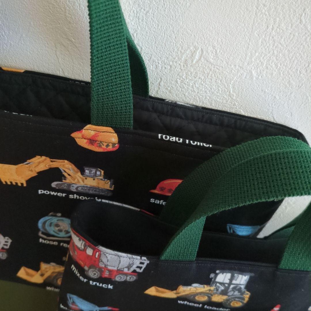 ほし　はたらくくるま　工事車両黒×カーキ