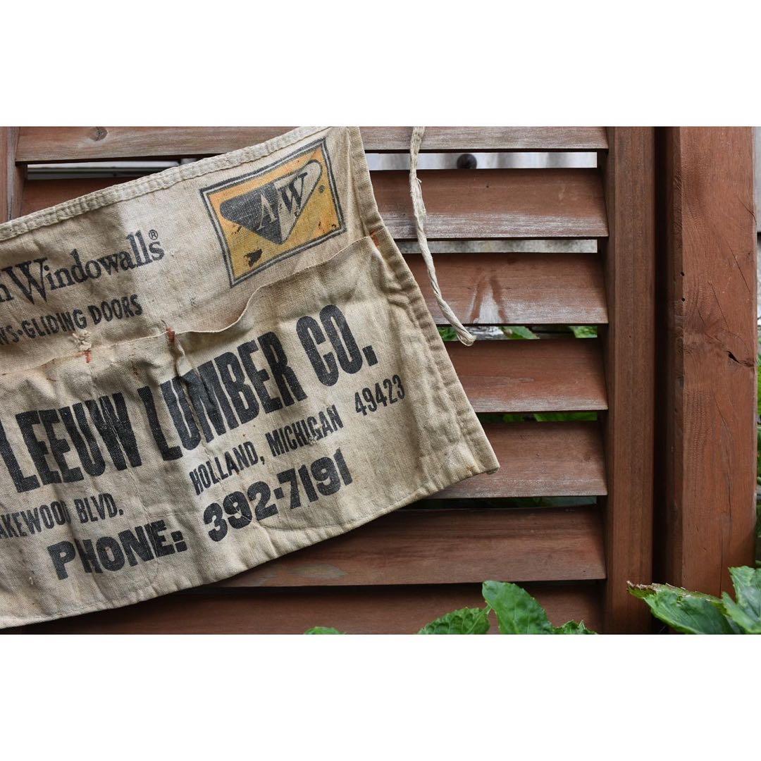 雰囲気系 50s 染み込み プリント ダック ワーク エプロン