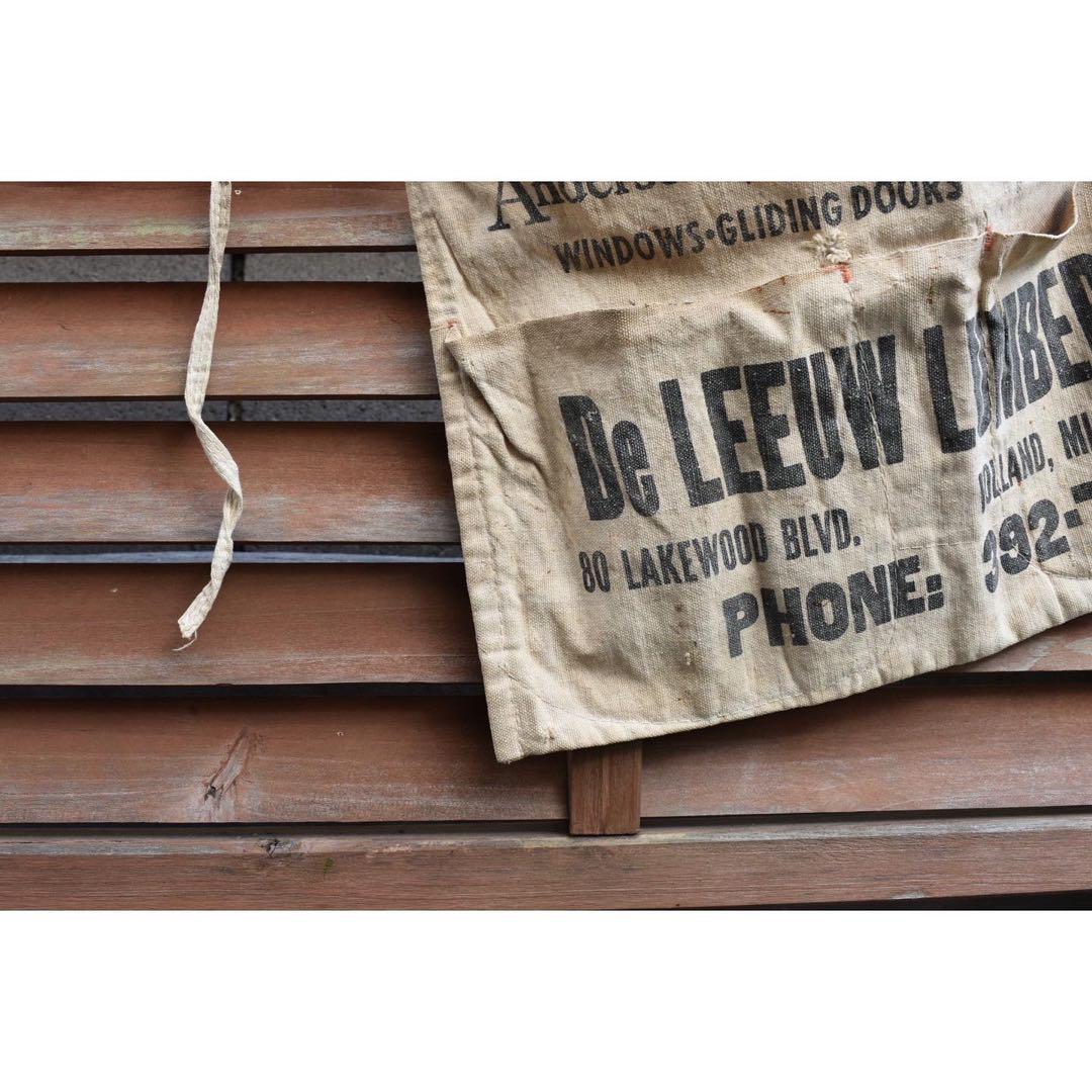 雰囲気系 50s 染み込み プリント ダック ワーク エプロン